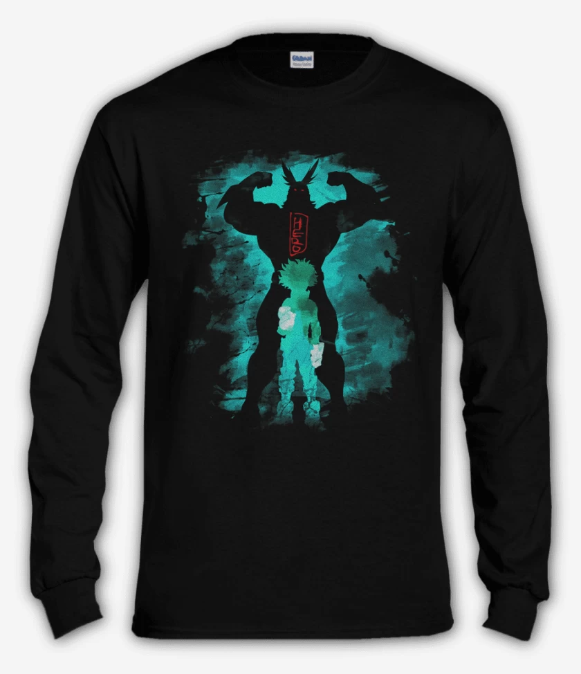 Polera manga larga Negro de Boku no hero