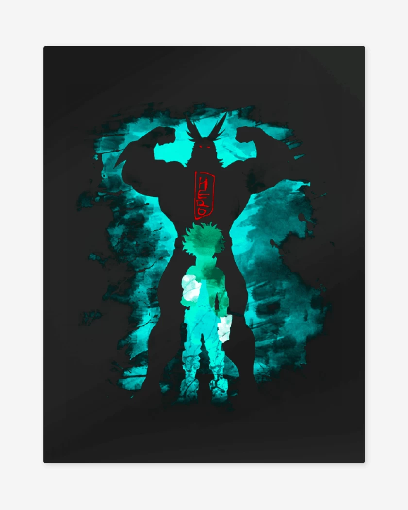 Print metalico Negro de Boku no hero