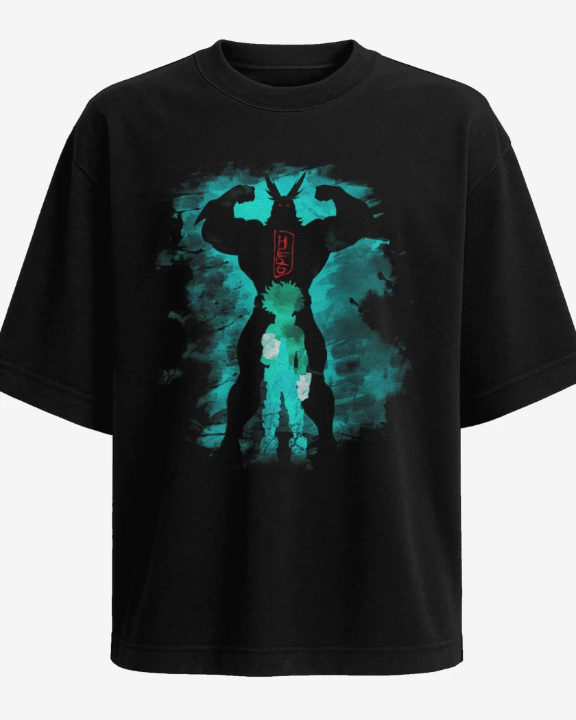 Polera Oversize Negro de Boku no hero