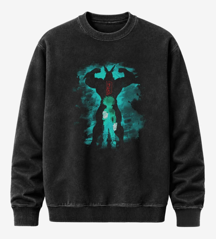 Poleron Polo Acid Wash Negro de Boku no hero