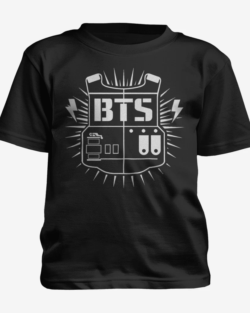 Polera de niño Negro de Bts