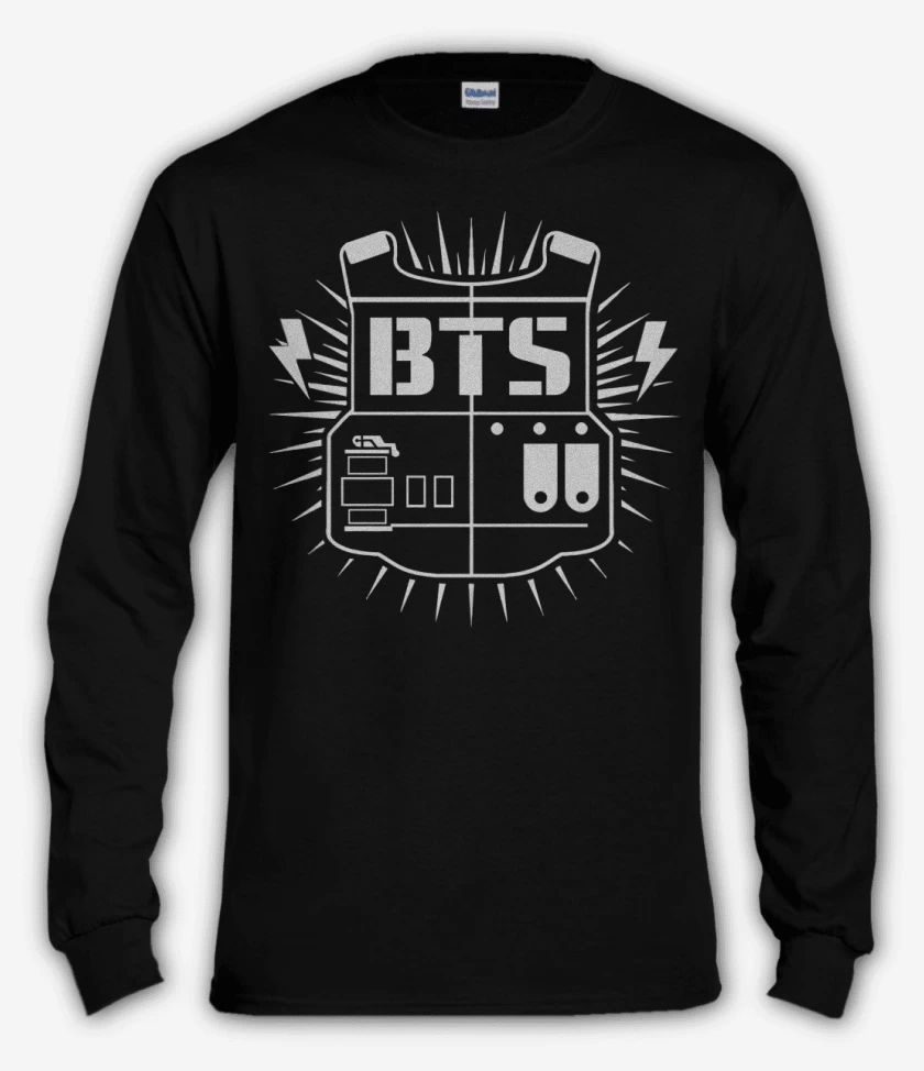 Polera manga larga Negro de Bts