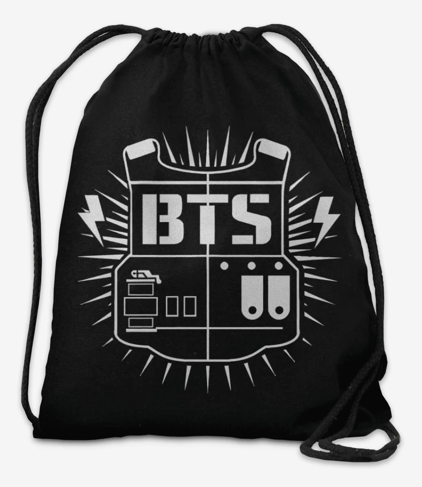 Mochila Negro de Bts