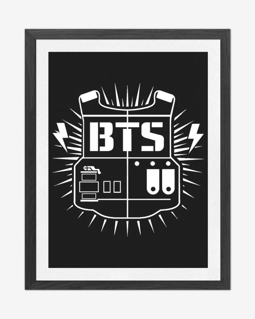 Cuadro decorativo Negro de Bts