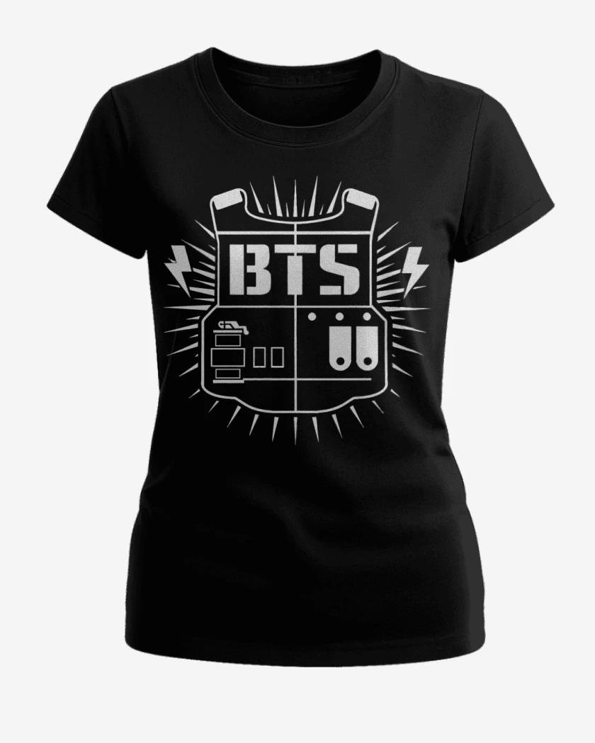 Polera de Mujer Negro de Bts