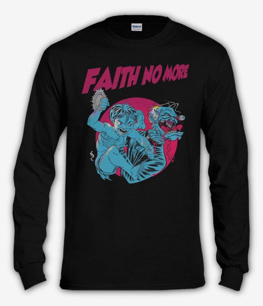 Polera manga larga Negro de Faith No more