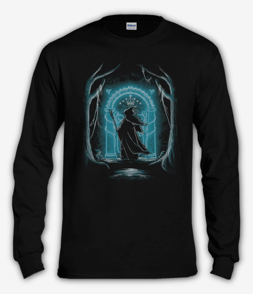Polera manga larga Negro de Gandalf