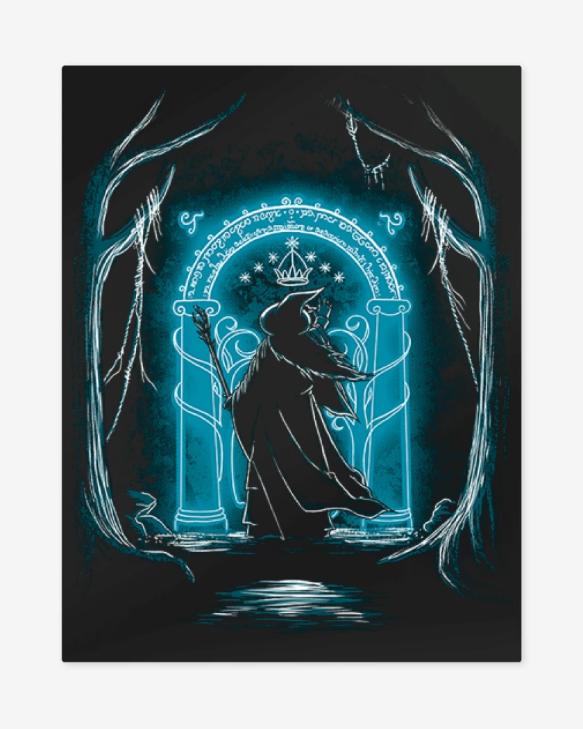 Print metalico Negro de Gandalf