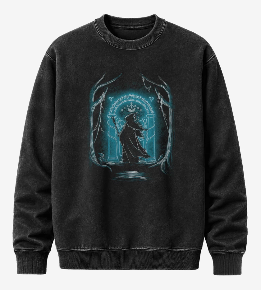Poleron Polo Acid Wash Negro de Gandalf