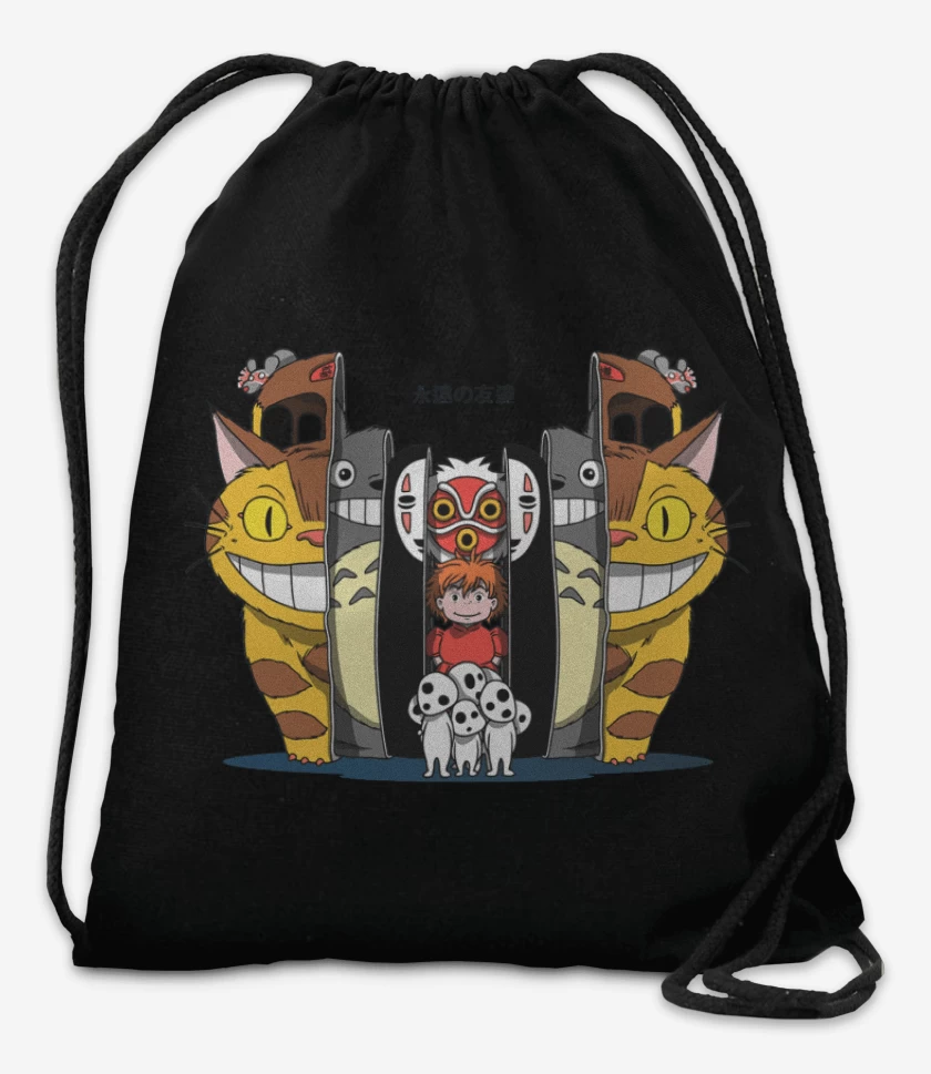 Mochila Negro de ghibli