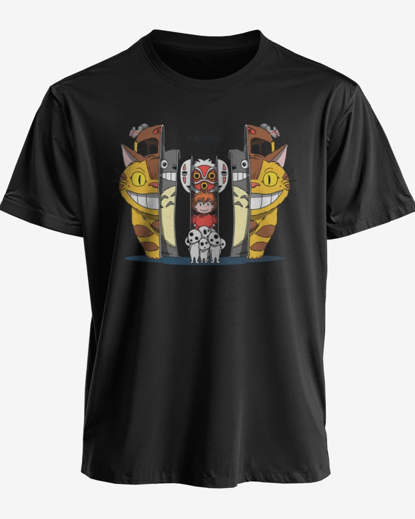 Polera premium Negro de ghibli