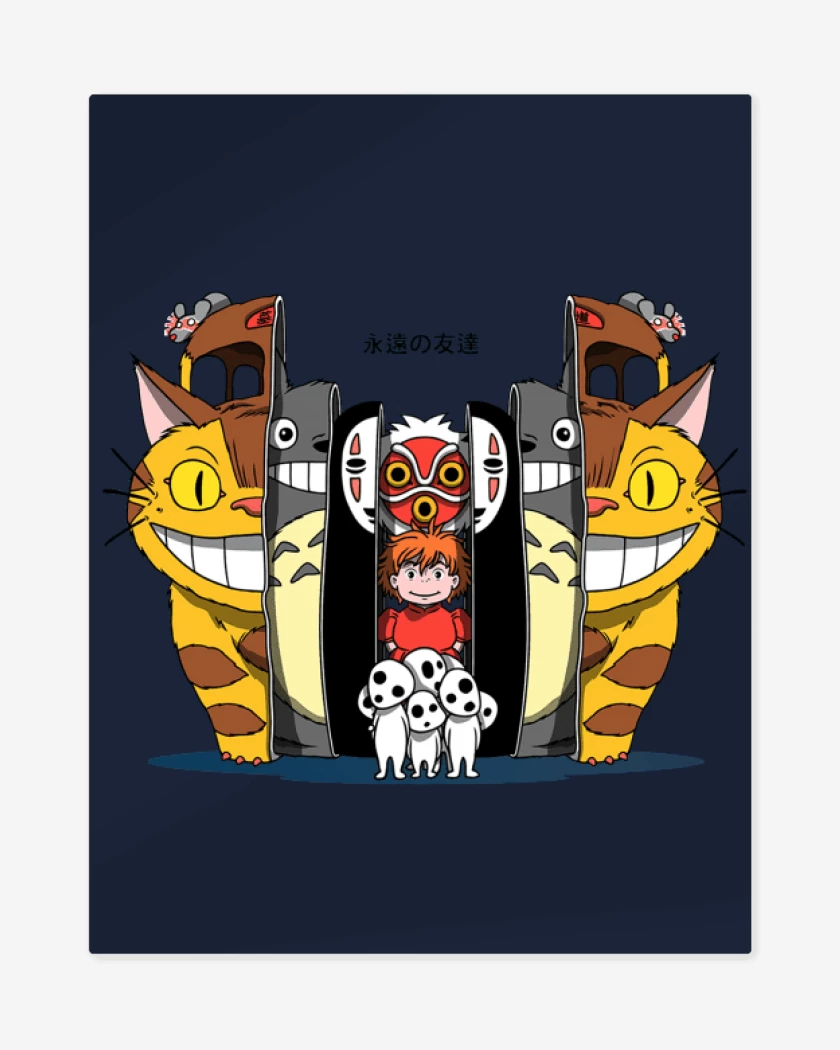 Print metalico Azul Marino de ghibli