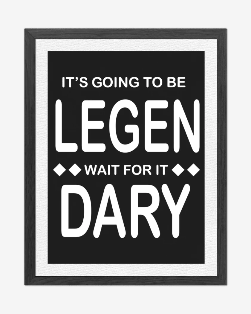 Cuadro decorativo Negro de Legend Dary
