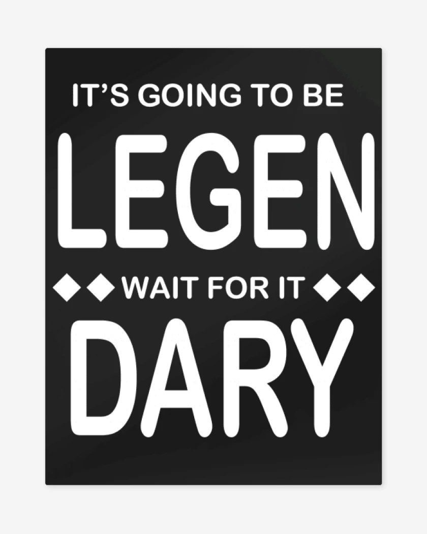 Print metalico Negro de Legend Dary