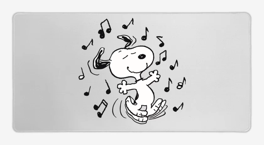 Mouse pad Gamer Blanco de Snoopy