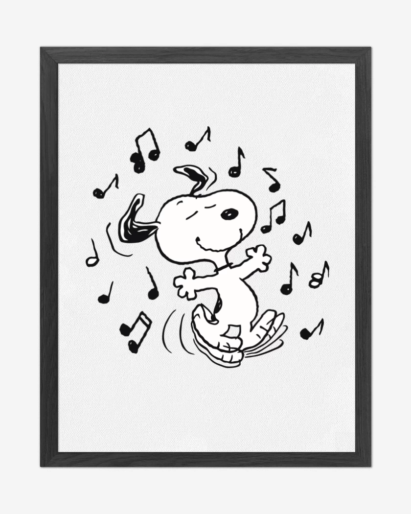 Cuadro decorativo Blanco de Snoopy