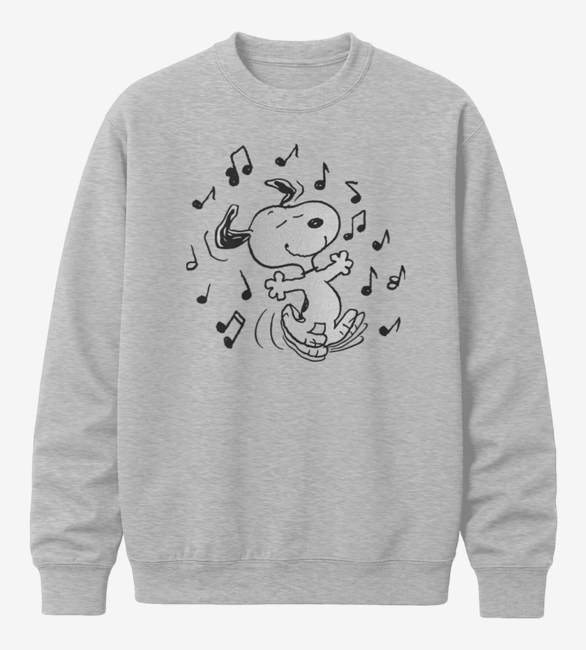 Poleron polo Gris Melange de Snoopy