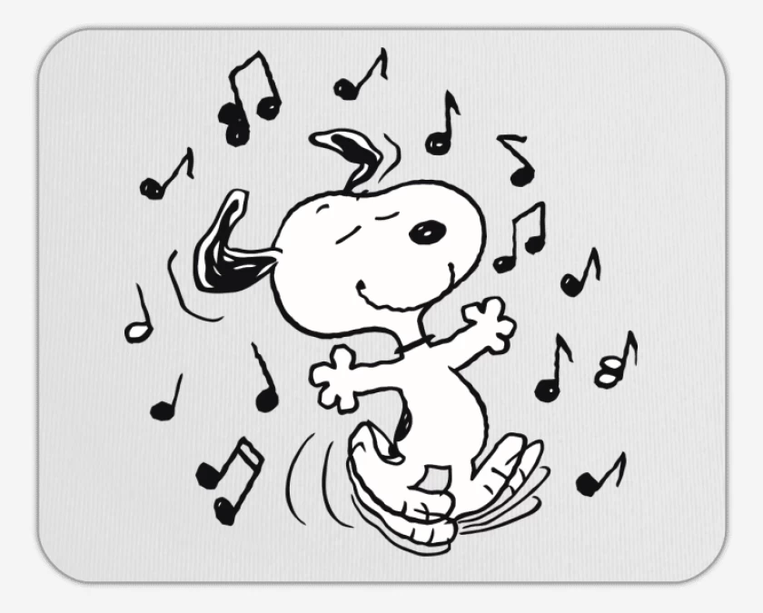 Mousepad Blanco de Snoopy