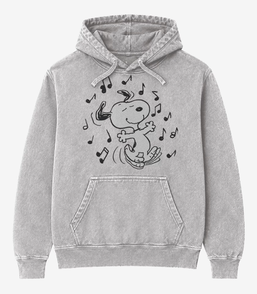 Poleron Canguro Acid Wash Snoopy