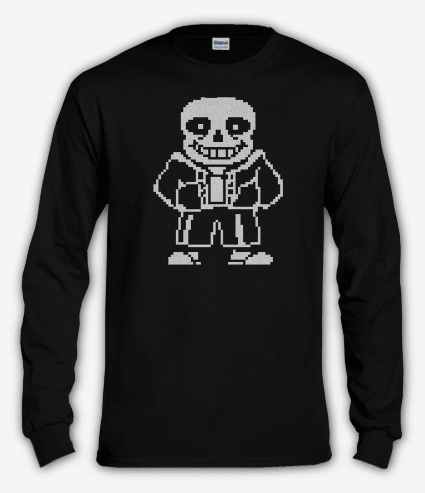 Polera manga larga Negro de Undertale 1