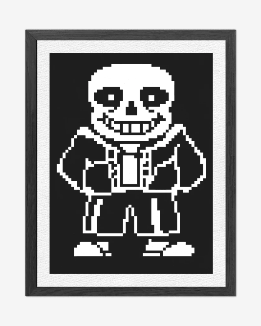 Cuadro decorativo Negro de Undertale 1