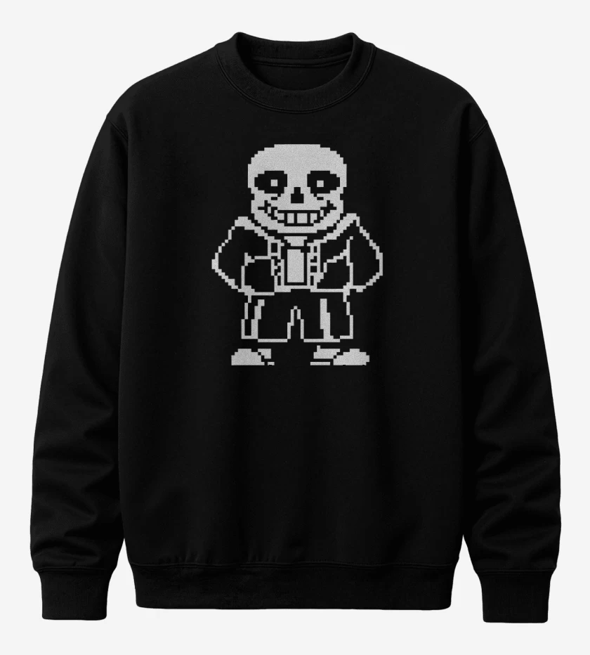 Poleron polo Negro de Undertale 1