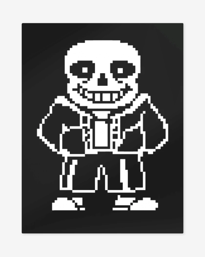 Print metalico Negro de Undertale 1