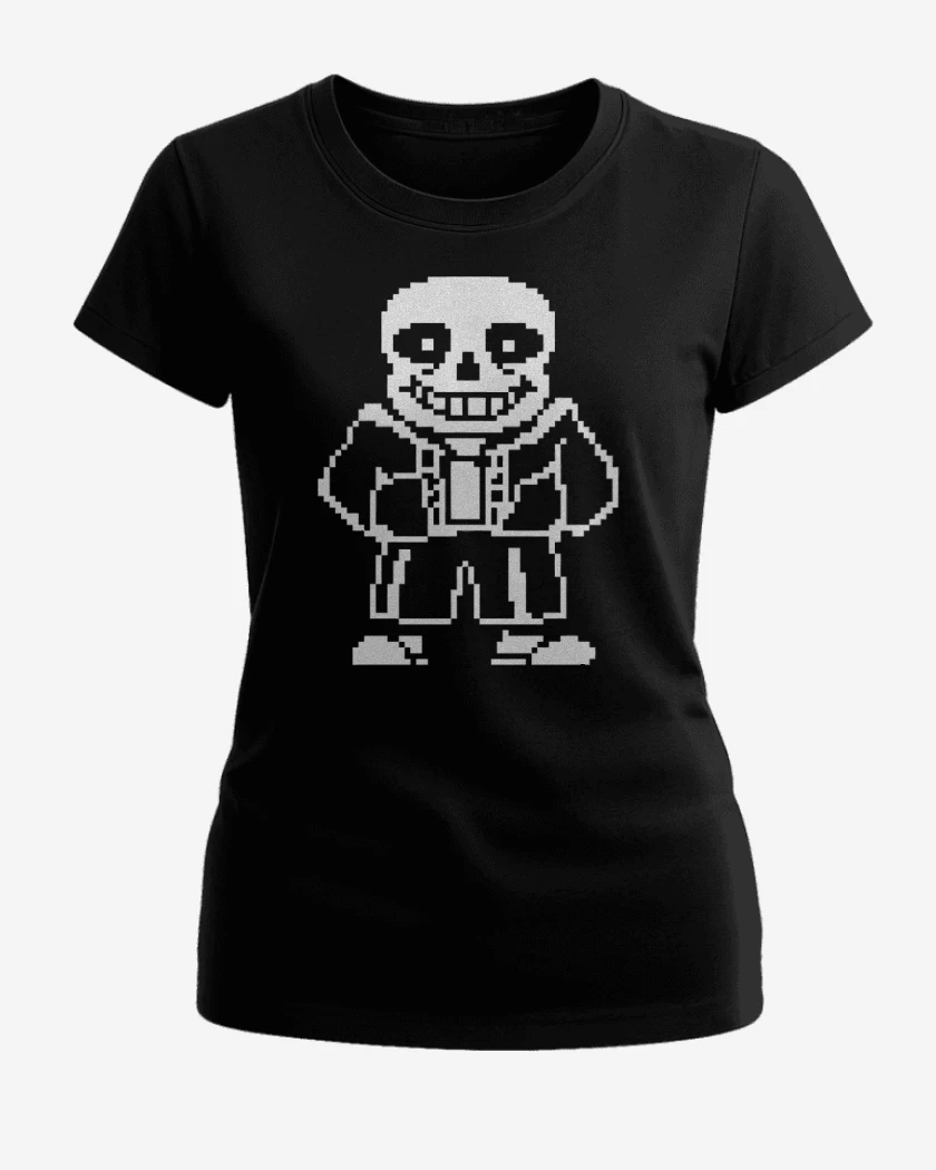 Polera de Mujer Negro de Undertale 1
