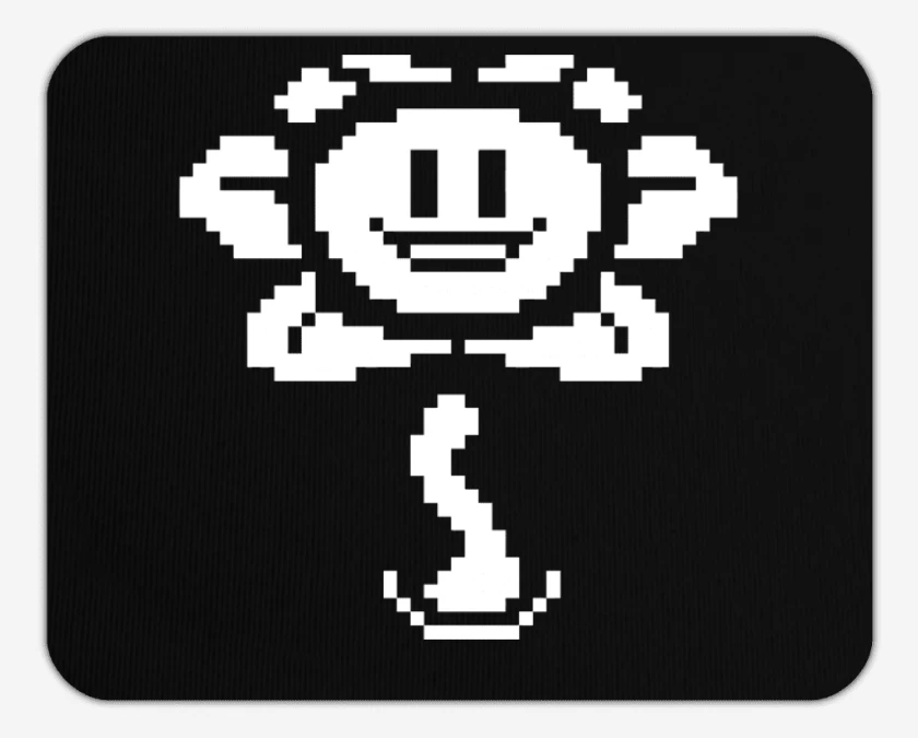 Mousepad Negro de Undertale 2