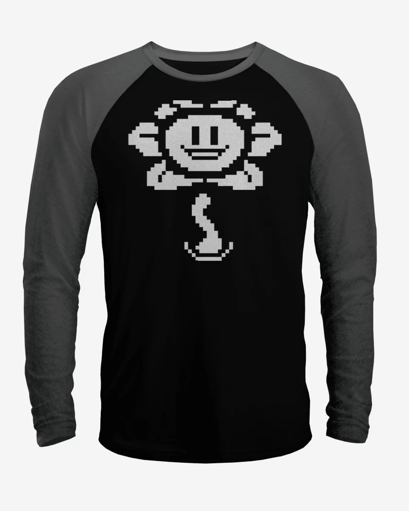 Polera Raglan Negro / Negro Heather de Undertale 2