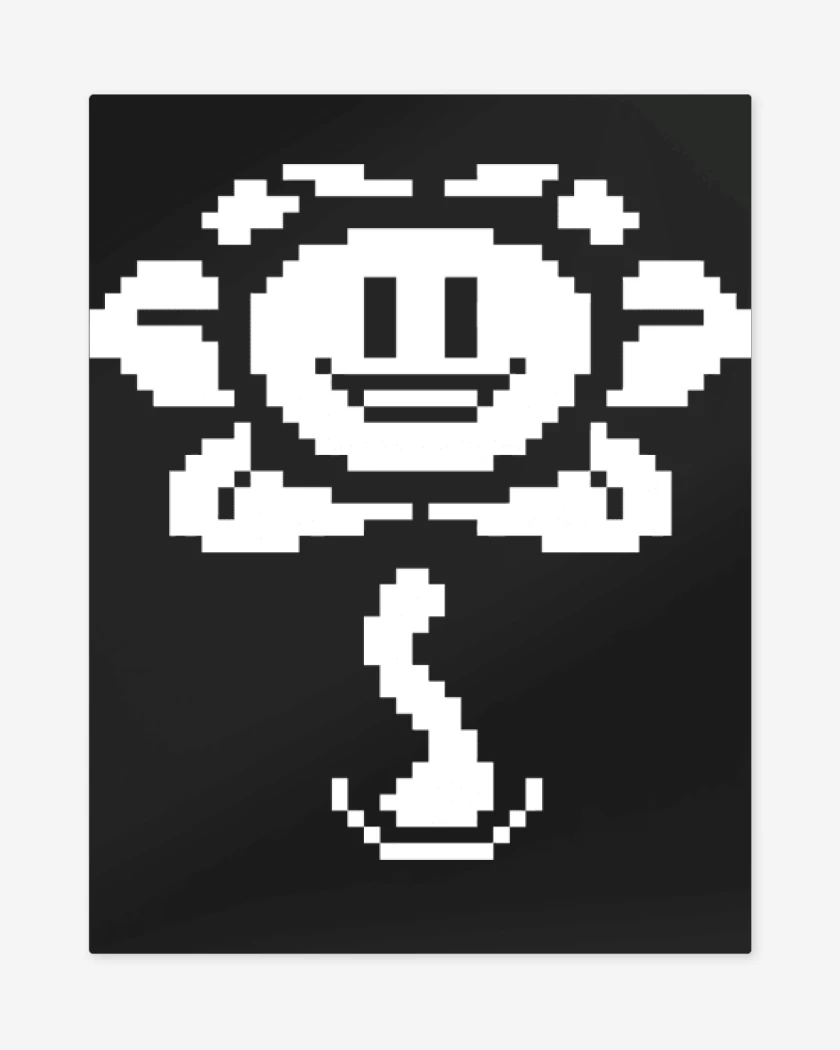 Print metalico Negro de Undertale 2