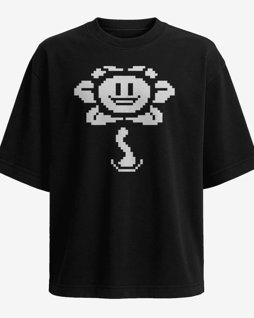Polera Oversize Negro de Undertale 2