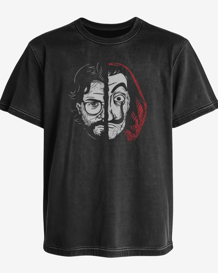 Polera desgastada Negro de El profesor