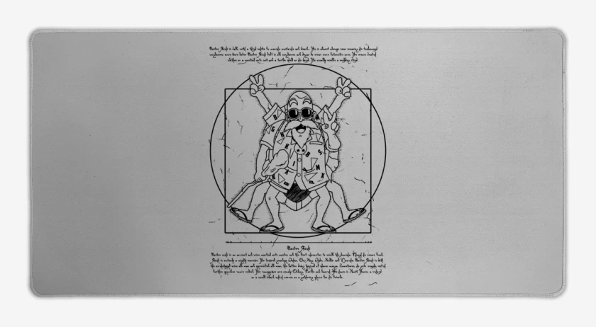 Mouse pad Gamer Gris Melange de Roshi de Vitruvio