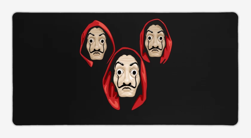 Mouse pad Gamer Negro de La casa de papel 2