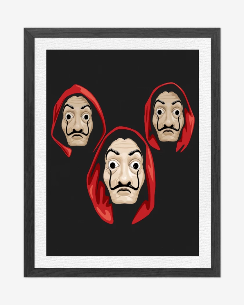 Cuadro decorativo Negro de La casa de papel 2