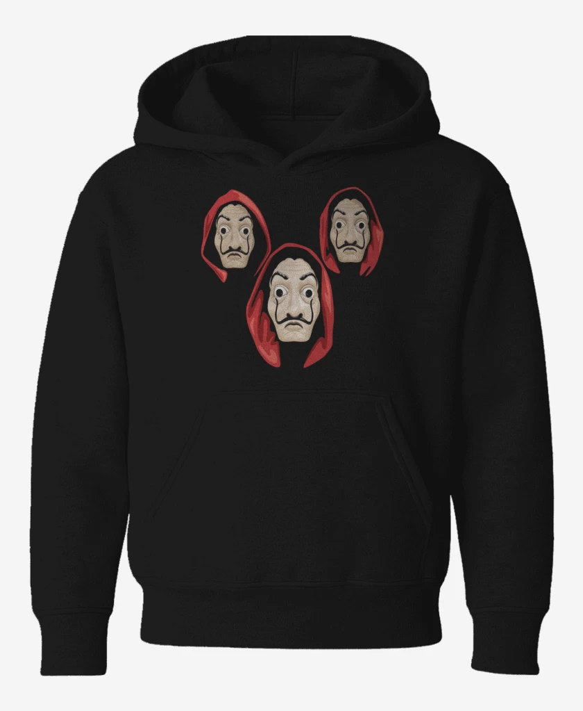Poleron de niño Negro de La casa de papel 2