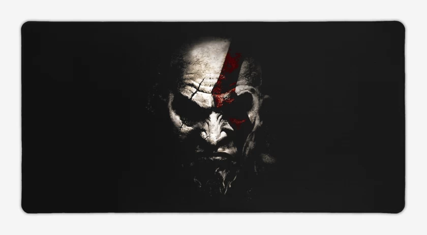 Mouse pad Gamer Negro de kratos sombra