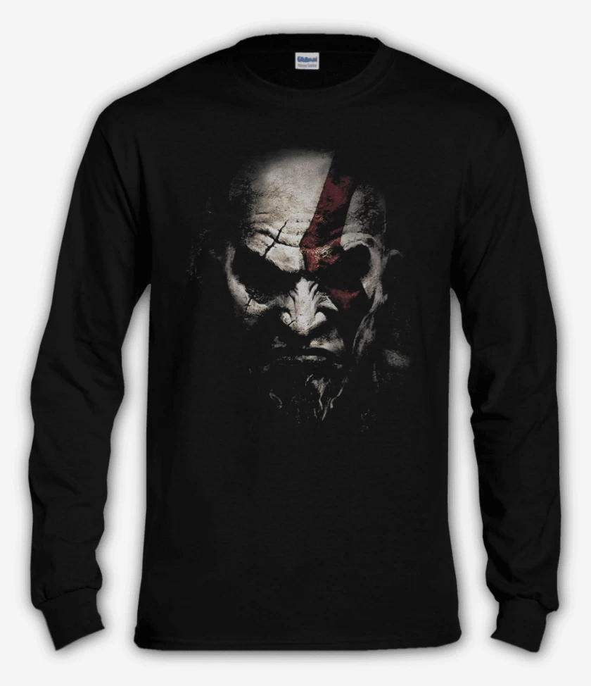 Polera manga larga Negro de kratos sombra