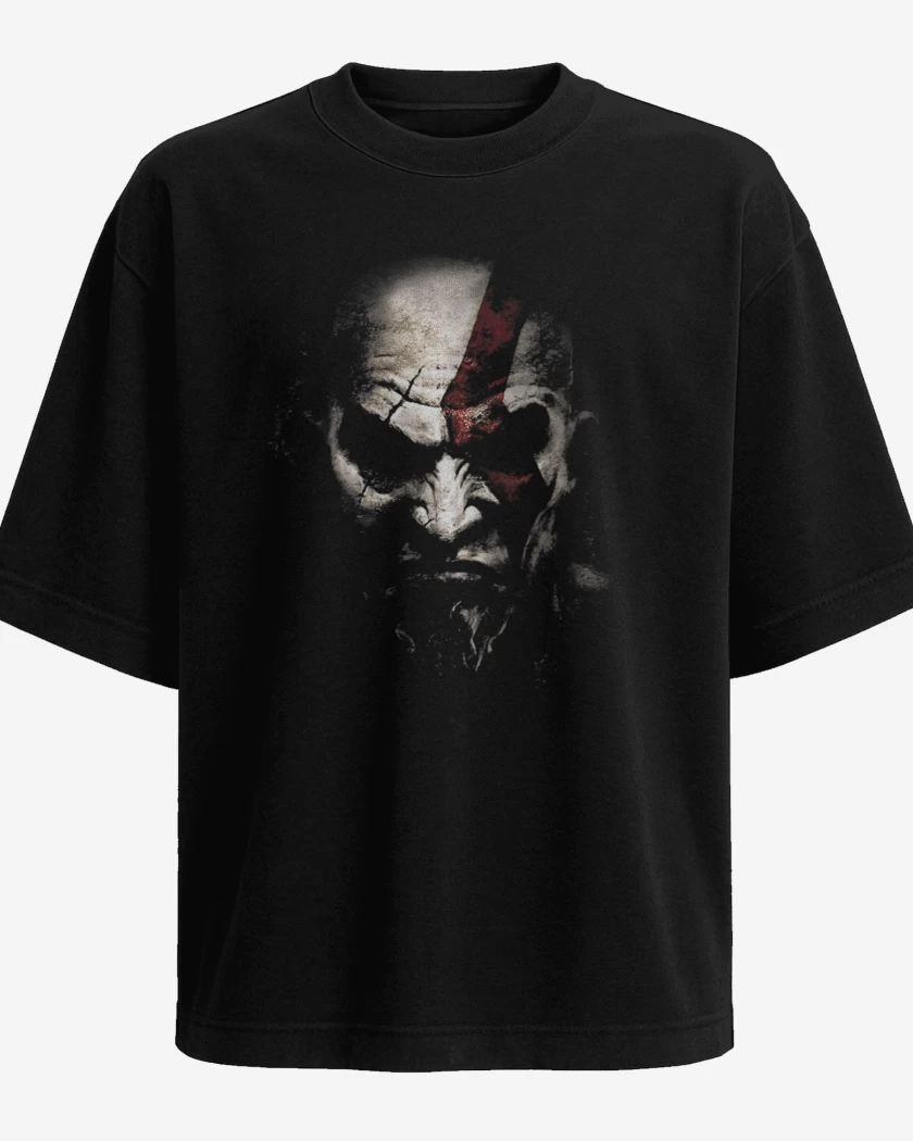 Polera Oversize Negro de kratos sombra