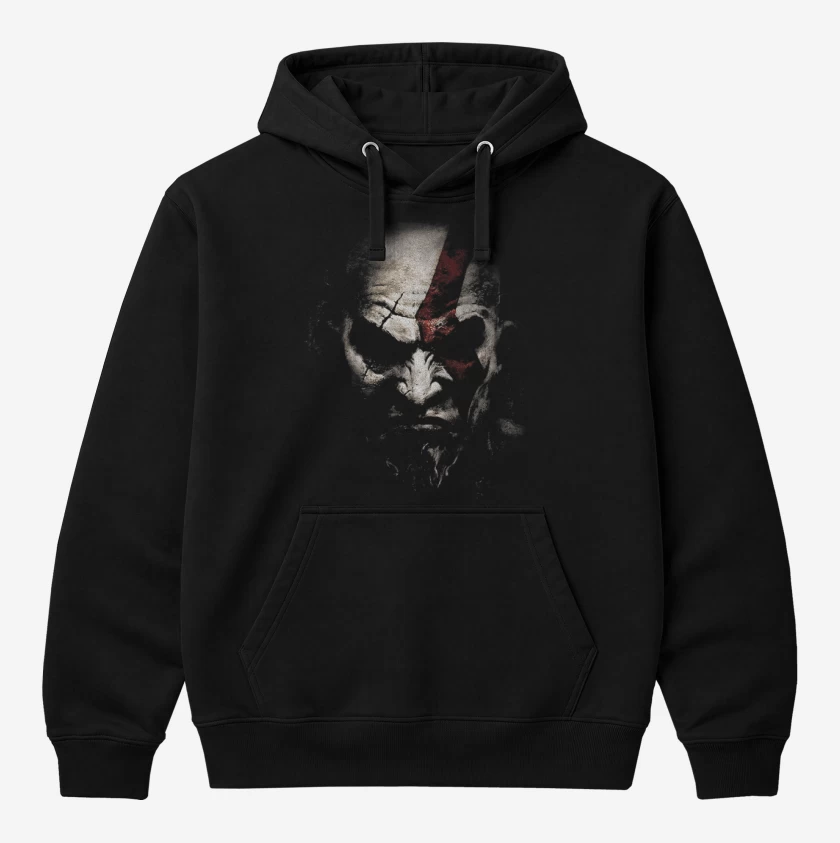 Polerón Canguro Negro de kratos sombra