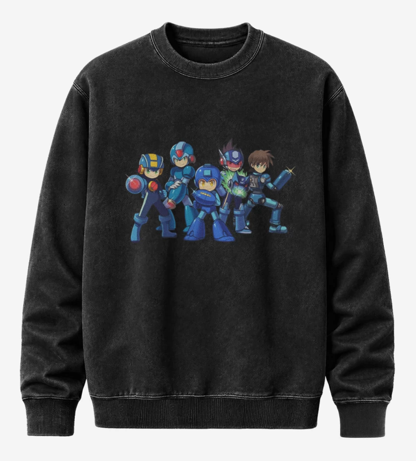 Poleron Polo Acid Wash Negro de Megamanes