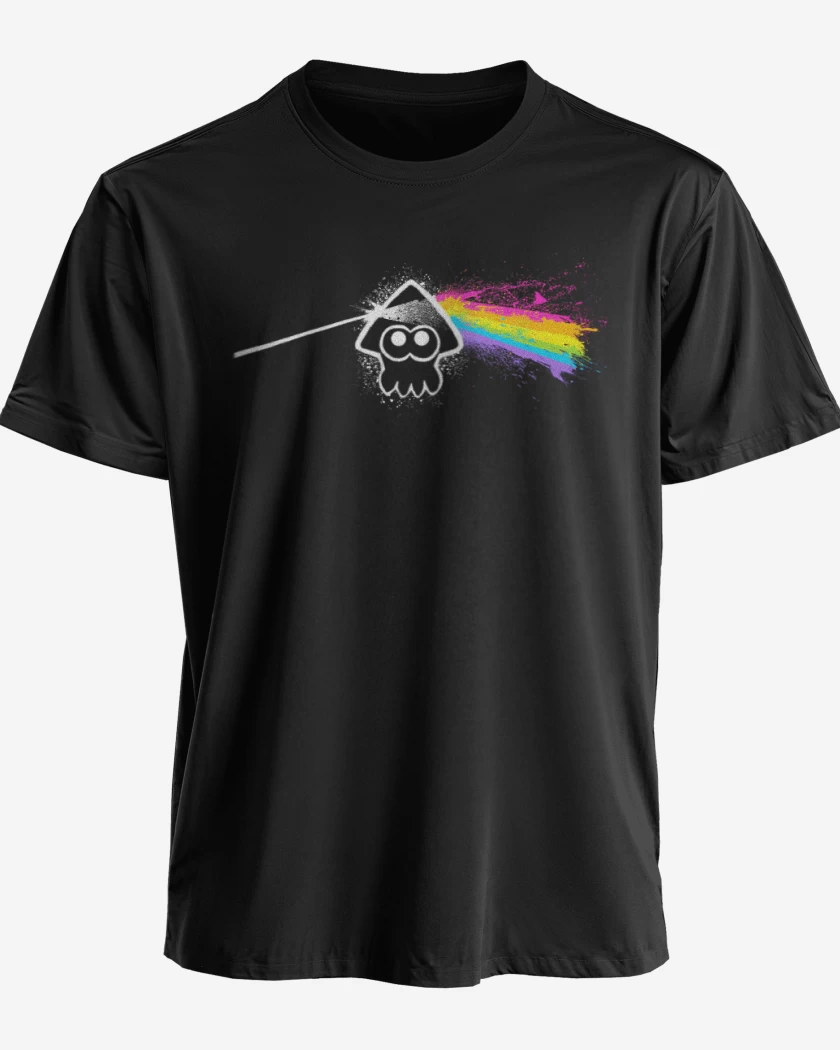 Polera premium Negro de Splat side of the moon