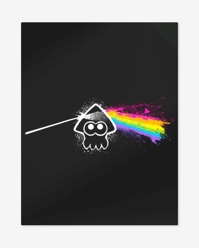 Print metalico Negro de Splat side of the moon