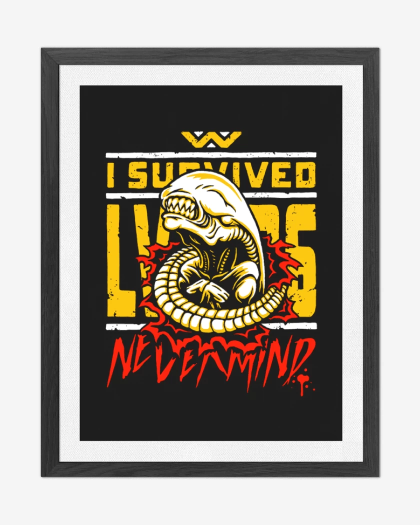 Cuadro decorativo Negro de I Survived alien