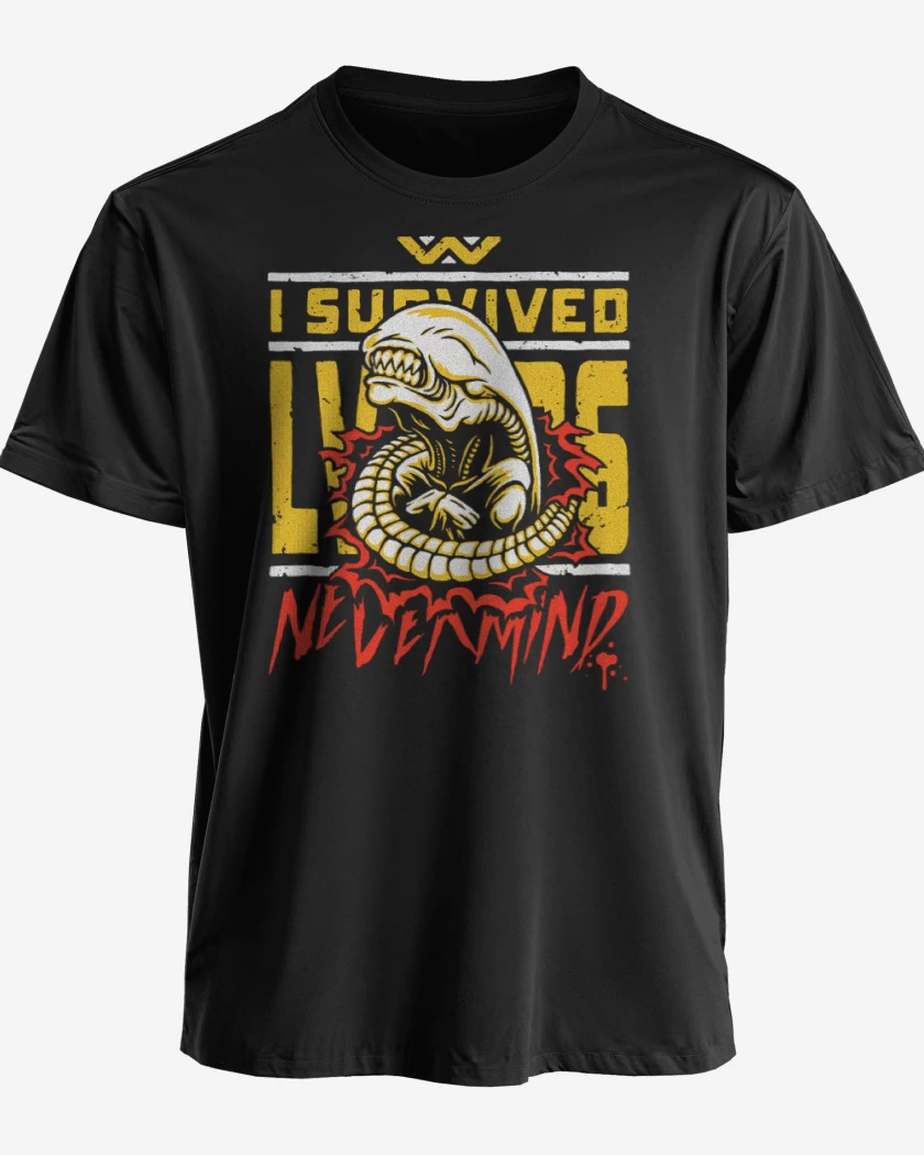 Polera premium Negro de I Survived alien