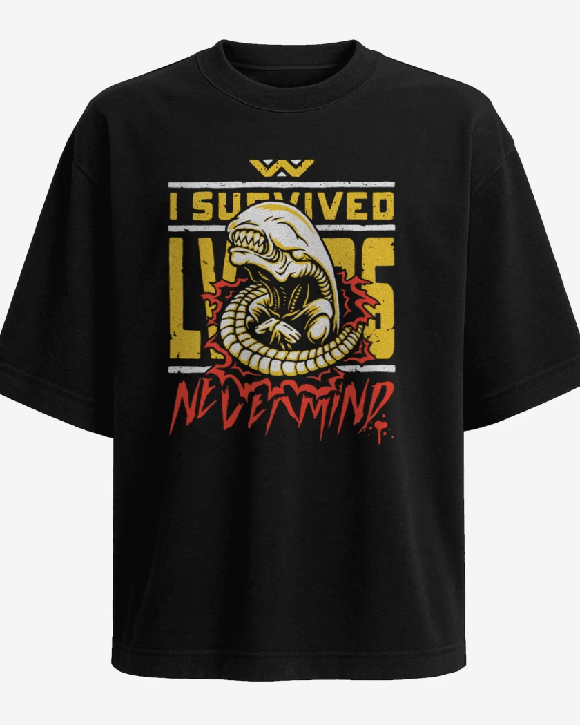 Polera Oversize I Survived alien