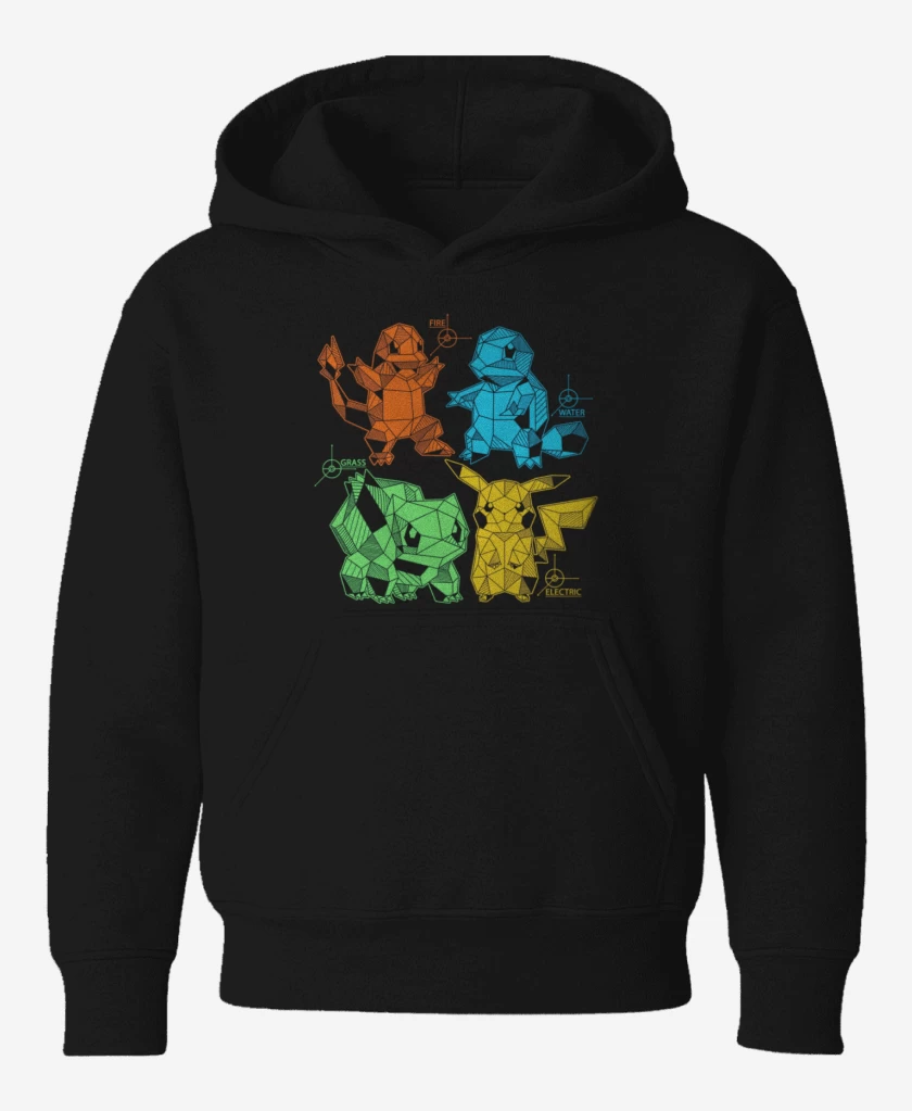 Poleron de niño Negro de pokemoncillos