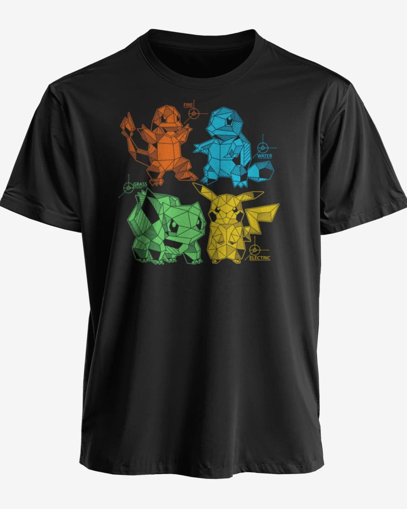 Polera premium Negro de pokemoncillos