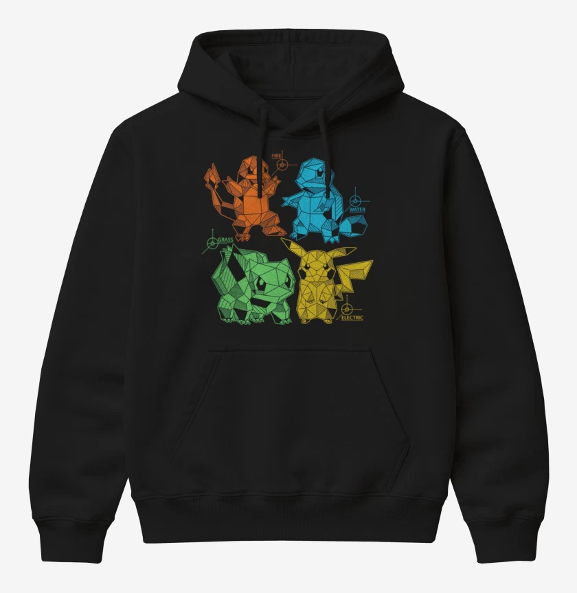 Poleron Canguro básico Negro de pokemoncillos